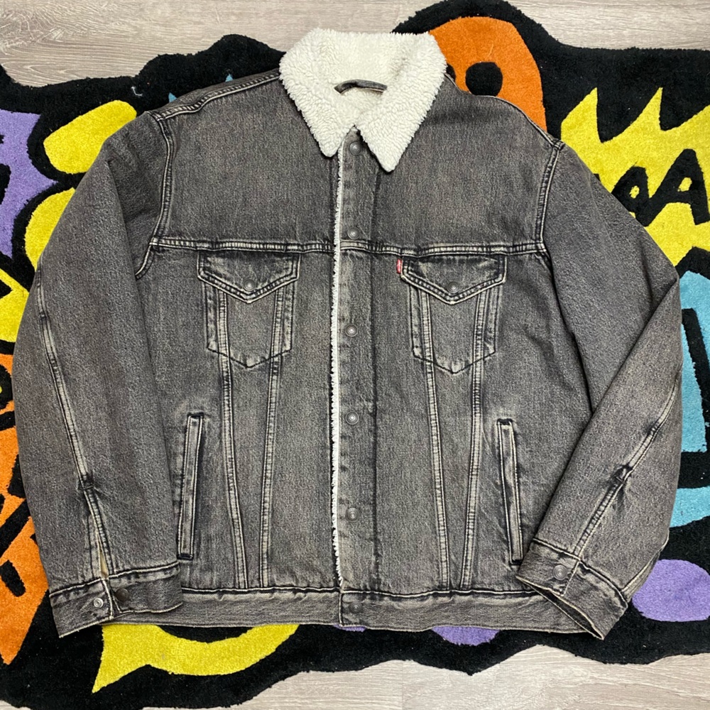 Levi's Black Denim Sherpa Jacket